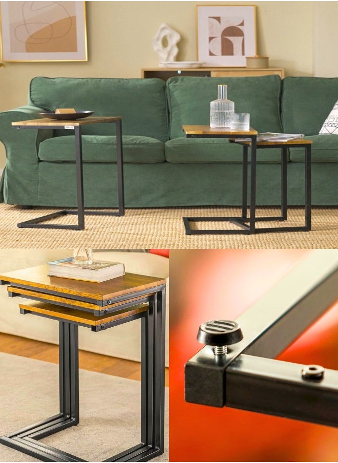 Chase Up Nesting Tables Set Of 3 Coffee Table Living Room Side Table For Living Room  - Image 3