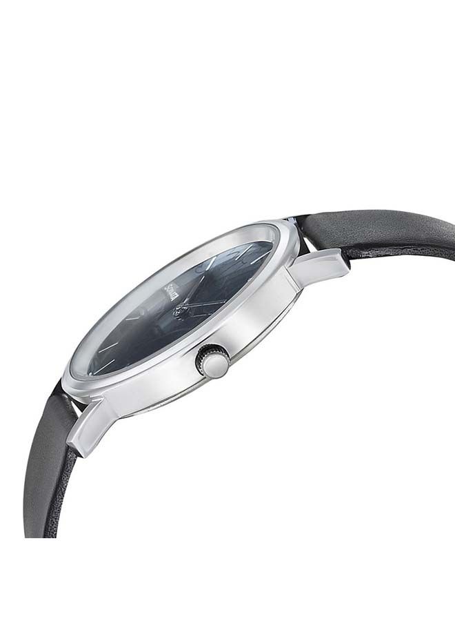 سوناتا ساعة يد جلدية دائرية بعقارب  -  ملم - أسود - Image 2