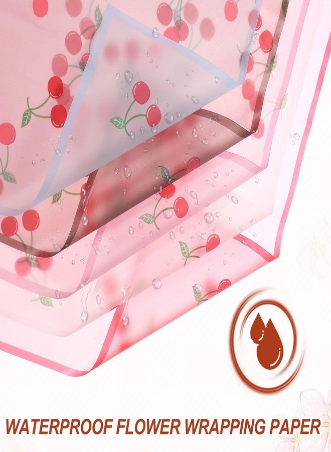 MECCANIXITY Flower Wrapping Paper, 22 Inch Light Pink Cherry Korean Flower Paper, Waterproof Floral Bouquet Wrap for DIY Crafts Florist Supplies Wedding Birthday Gift, 10 Sheets - Image 4