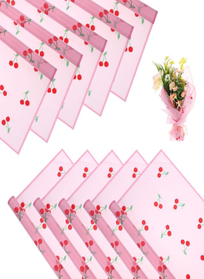MECCANIXITY Flower Wrapping Paper, 22 Inch Light Pink Cherry Korean Flower Paper, Waterproof Floral Bouquet Wrap for DIY Crafts Florist Supplies Wedding Birthday Gift, 10 Sheets - Image 1