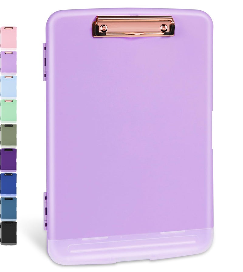 Sooez Clipboard with Storage, High Capacity Nursing Clipboard with Pen Holder, Clip Boards 8.5x11 with Storage, Low-Profile Clip, Lightweight Plastic Clipboard for Teachers, Lawers, Office Workers - Image 1