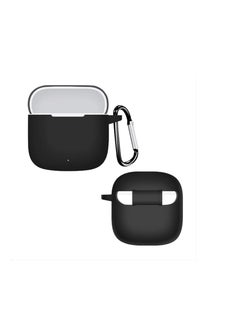 Generic Silicone Case Compatible with Huawei Freebuds SE 2 Earbuds, Soft Silicone Protective Case Cover, Shockproof Sleeve with Carabiner (Black)  - Image 1