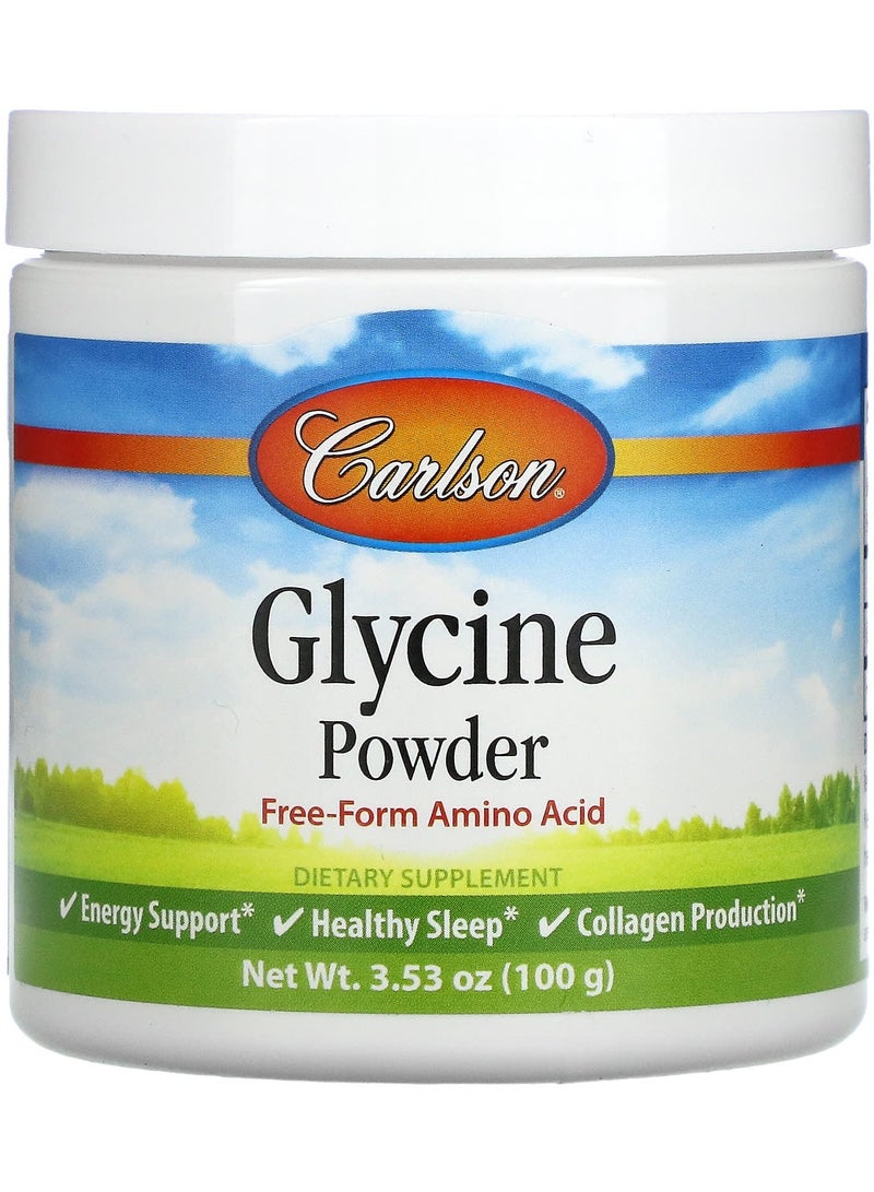 مسحوق الجلايسين، حمض أميني حر، 3.53 أونصة (100 جرام)