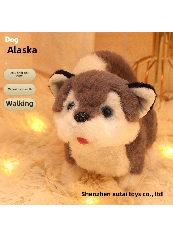 Electronic Pet Toy - Cute Cuddly Digital Hamster Realistic Fur Tail-Color:Alaska-Specifications:Without Battery (with Dog Leash)  - Image 1