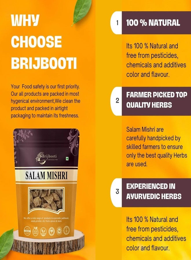 Brijbooti Pure Salab Mishri - 10g | Salam Mishri | Natural & Raw Dried Roots | Orchid Latifolia | Salap Mishri - Image 3