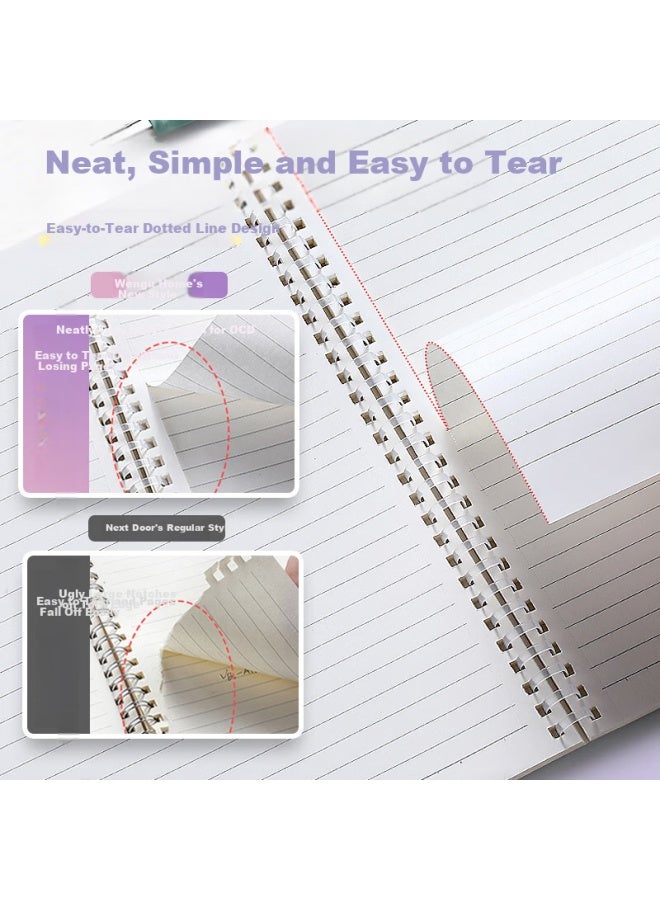 Wengu B5/80 Sheets Non-sticky Gradient Color Spiral Notebook High Value Exquisite Advanced Feeling Postgraduate Notebook Student High Value Stationery Sxq-010 (b5) Green - Image 2