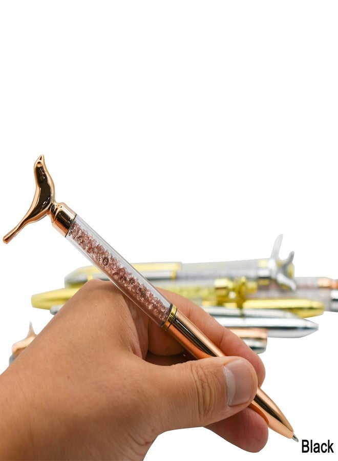 Maydahui 12 PCS Retractable Bird Ballpoint Pen Novelty Pigeon Crystal Quicksand Pens Black Ink for School Office Home Party - Image 5