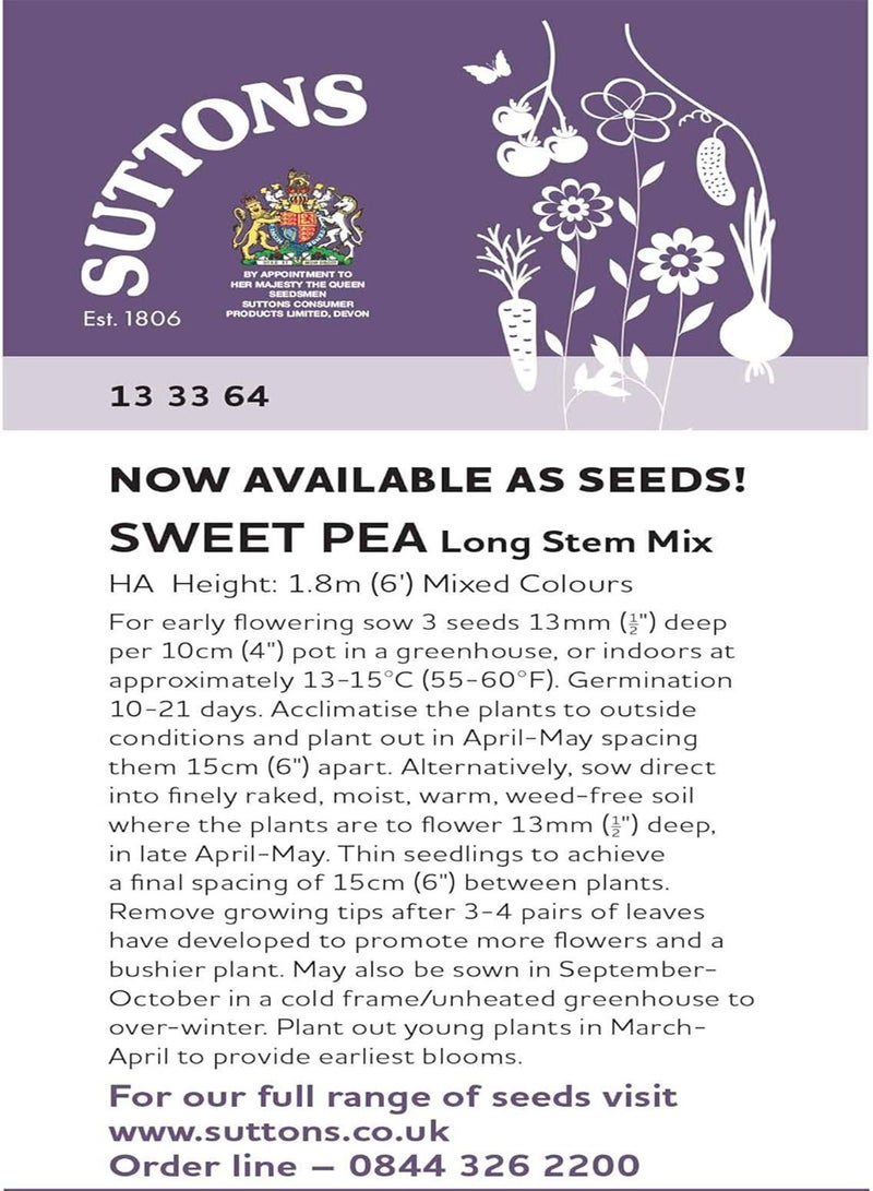GGOOT Sweet Pea Seeds Long Stem Mixed Flower Seeds, Approx. 50 Seeds per Pack, Grow Your own Fragrant Sweet Pea Plants from Seed, Ideal for Beds and Borders, Greenhouses - Image 3