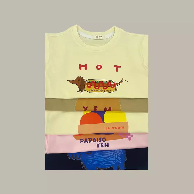 Girls' 2024 Summer Cartoon Short-Sleeved T-Shirt Baby'S Western-Style Pure Cotton T-Shirt Children'S Half-Sleeved Top Trendy Clothing - Image 5