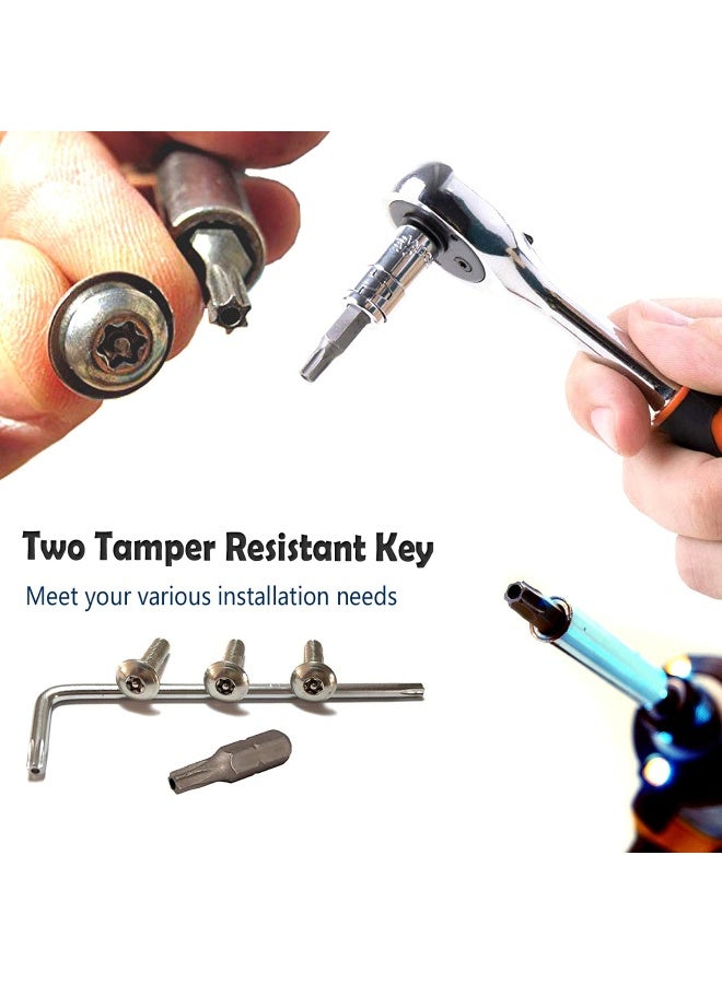 AOOTF Stainless Steel License Plate Screws - Anti Theft License Plate Frame Screws Tamper Resistant Fasteners | 1/4(M6) Security Machine Screws - Image 5