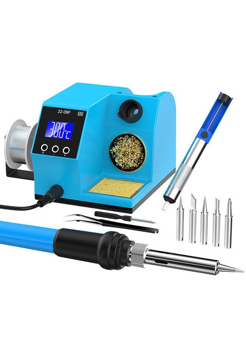 LCD Display Digital Soldering Station PID Fast Heating Temperature Control Soldering Station 60W High Power 180-480℃/365-896℉ Temperature Adjustable ℃ ℉ Unit Conversion Repairing Tool