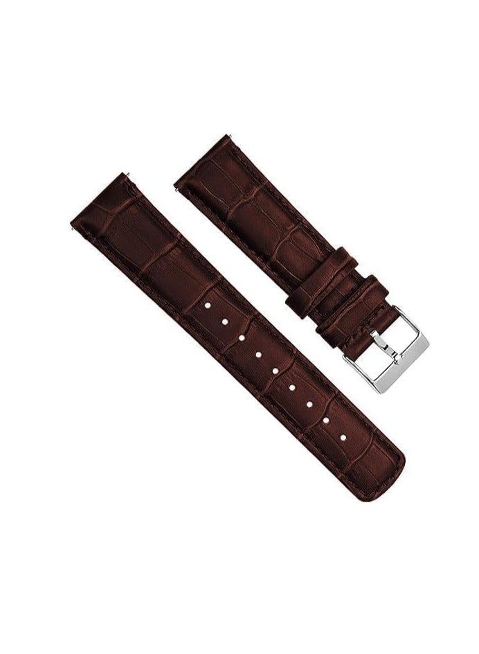 ten.tech 22mm Genuine Leather Band Compatible with Huawei Watch GT2 / GT2 PRO / GT Runner / GT3 / GT3 Pro / GT4 / GT4 Pro / Size 46mm by TenTech – brown - Image 2
