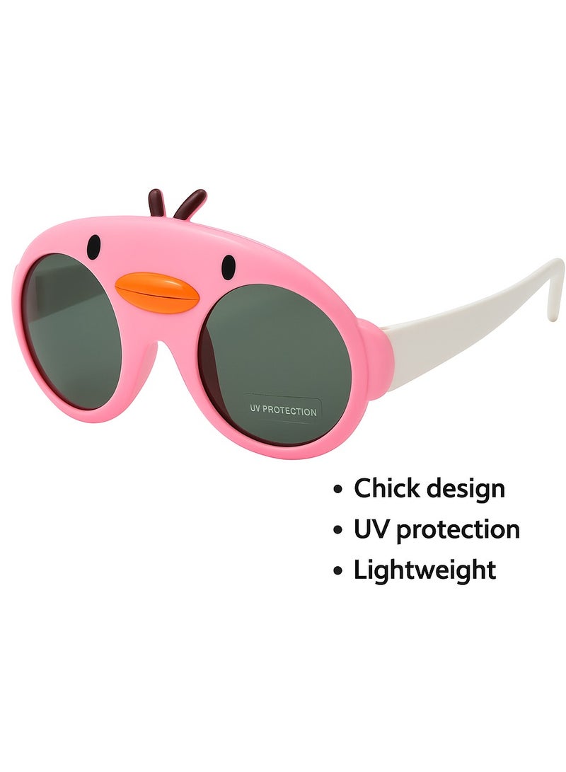 نظارات شمسية مستقطبة للأطفال، تصميم كرتوني، إطار سيليكون غير قابل للكسر، حماية من الأشعة فوق البنفسجية 400، مناسبة للأولاد والبنات. - Image 3