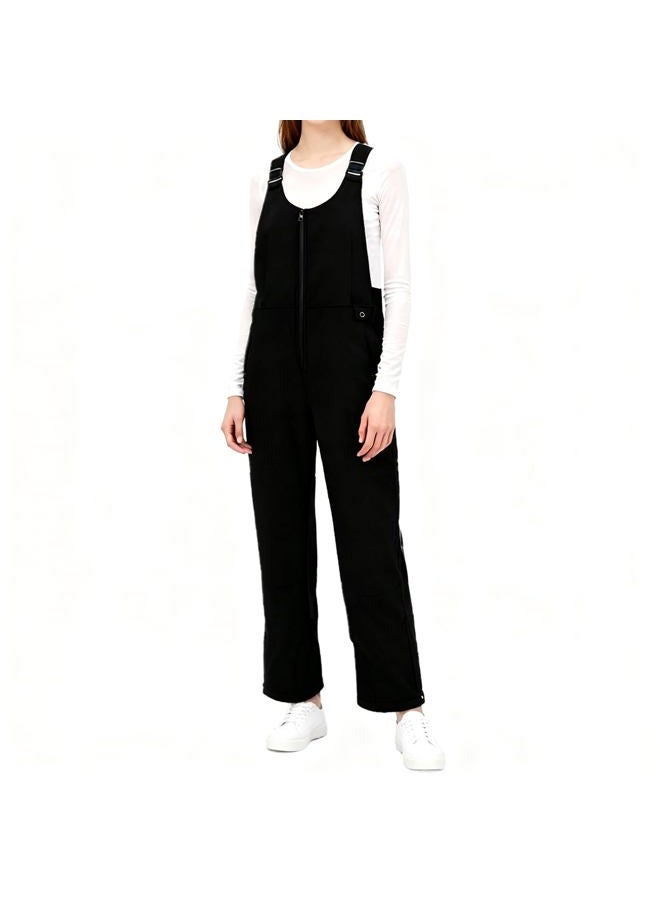 Tearom Thermal Ski Bib Overalls - Snow Suits for Women with Lightweight Warmth for Skiing and Cold Weather Outdoor Activities, Black, XL - Image 1