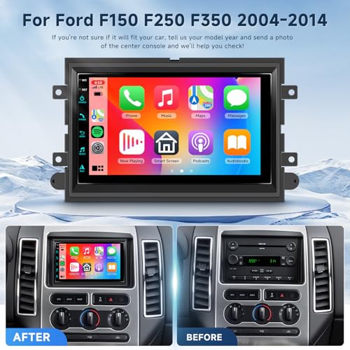 VECHTEL 4 Core+64G Android 15 Car Radio Stereo for Ford F150 F250 F350 2004-2014, 7 inch Touch Screen Car Stereo Wireless CarPlay Andriod Auto, Bluetooth, GPS, SWC, 5G WiFi, FM, HD Backup Camera - Image 4