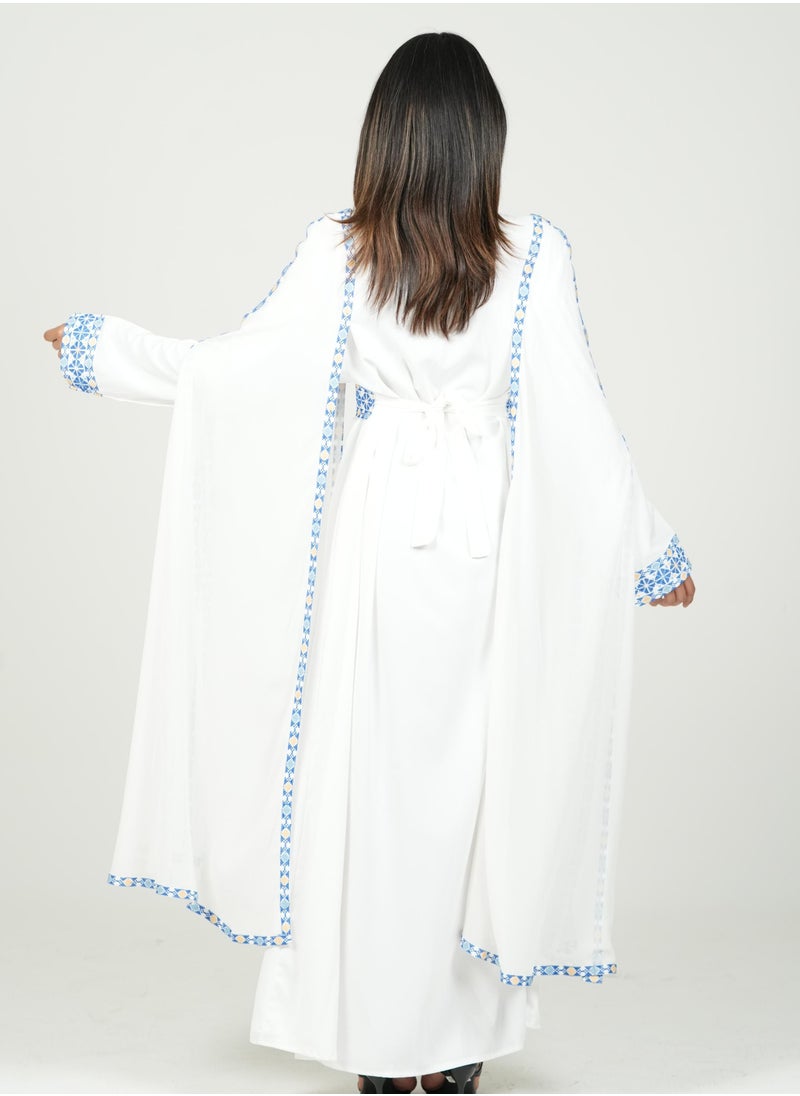 AL BENT AL SHARQIEH women kaftan dress printed jalabia  - Image 4