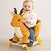 Arrowbash Toddler Rocking Horse Rideon Toy 2in1 Convertible Rocker Pull Cart with Detachable Wheels Music Player Safety Belt Early Learning Baby Ride on Birthday Gift for 13 Year Old Boys Girls - Image 2