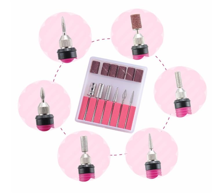 Electric Nail Drill Machine 20000 RPM Professional Nail Drills for Acrylic Nails Gel Efile Nail File for Salon and Home Beginners DIY Use small drill - Image 5