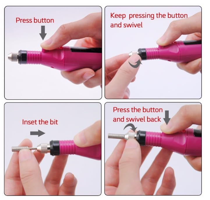 Electric Nail Drill Machine 20000 RPM Professional Nail Drills for Acrylic Nails Gel Efile Nail File for Salon and Home Beginners DIY Use small drill - Image 3