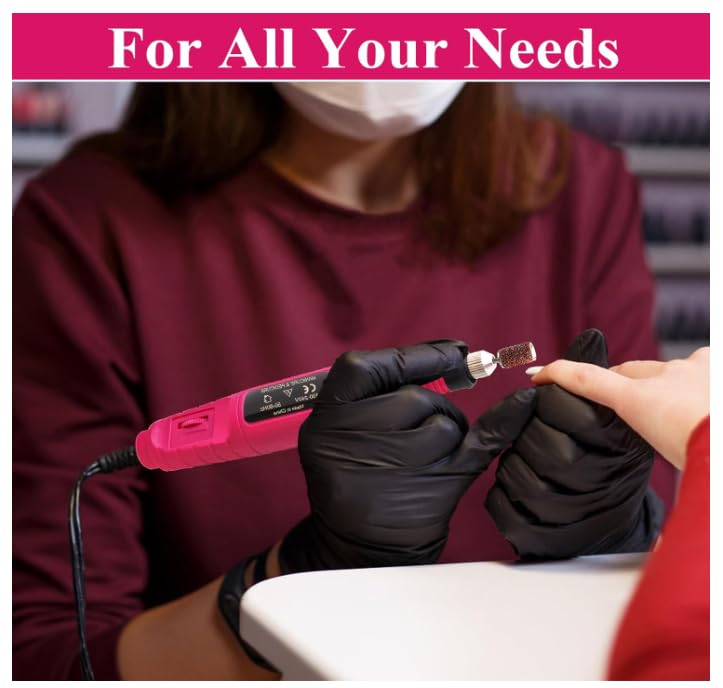 Electric Nail Drill Machine 20000 RPM Professional Nail Drills for Acrylic Nails Gel Efile Nail File for Salon and Home Beginners DIY Use small drill - Image 4