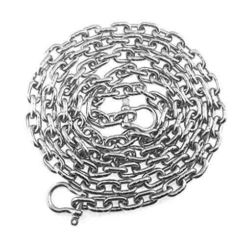 US Stainless Stainless Steel Windlass Anchor Chain 316 7mm 14 DIN766 by 10 with Shackles - Image 1