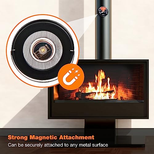 GALAFIRE Wood Stove Thermometer Magnetic, Oven Temperature Meter for Wood Burning Stoves, Gas Stoves, Pellet Stoves, Avoid Stove Fan Damaged by Overheat - Image 4