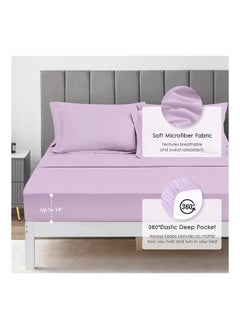 SIGNOOLA Signoola Diamond Microfiber Heavy Comforter, 3.5 kg ,Set of 6 Piece (1 Comforter Blanket , 2 Pillow Cases , 1 Fitted sheet and 2 Pillows ), (180 cm x 240 cm),Double Bed Blanket for Winter Mauve Color  - Image 4