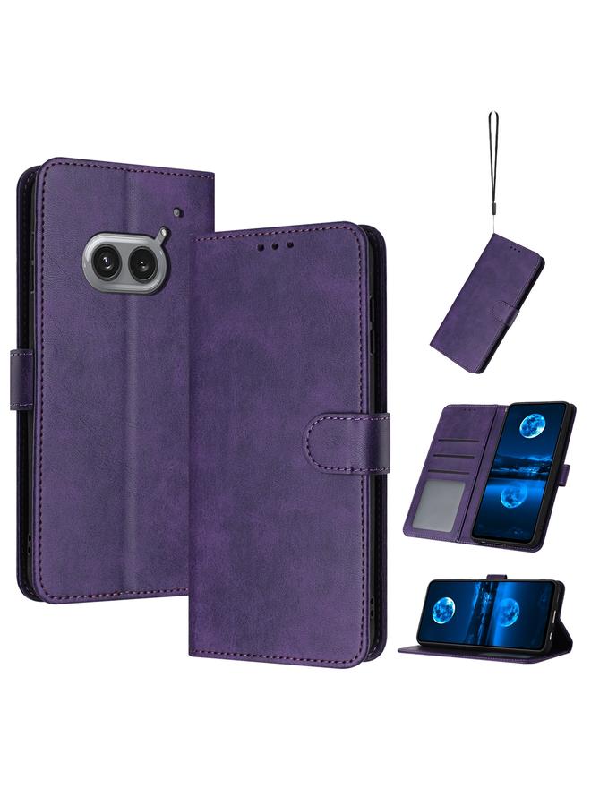 Case For Nothing Phone 2a / 2a Plus Solid Calf Texture Flip Leather Phone Case