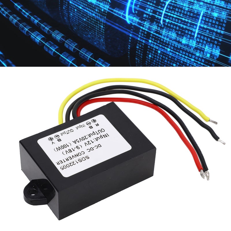 DC Boost Module High Efficiency Voltage Converter Module with Plastic Housing 12V to 20V 5A - Image 2