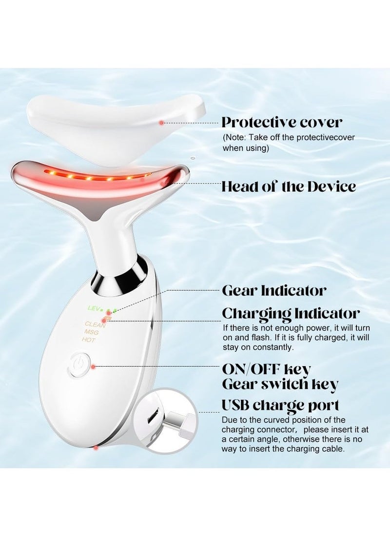TIGER - Neck Face Massager Face Sculpting Tool – 3 Colour Modes & Vibration for Facial Massaging, Reduces Double Chin, Lifts & Firms Skin for a Contoured Look - Image 1