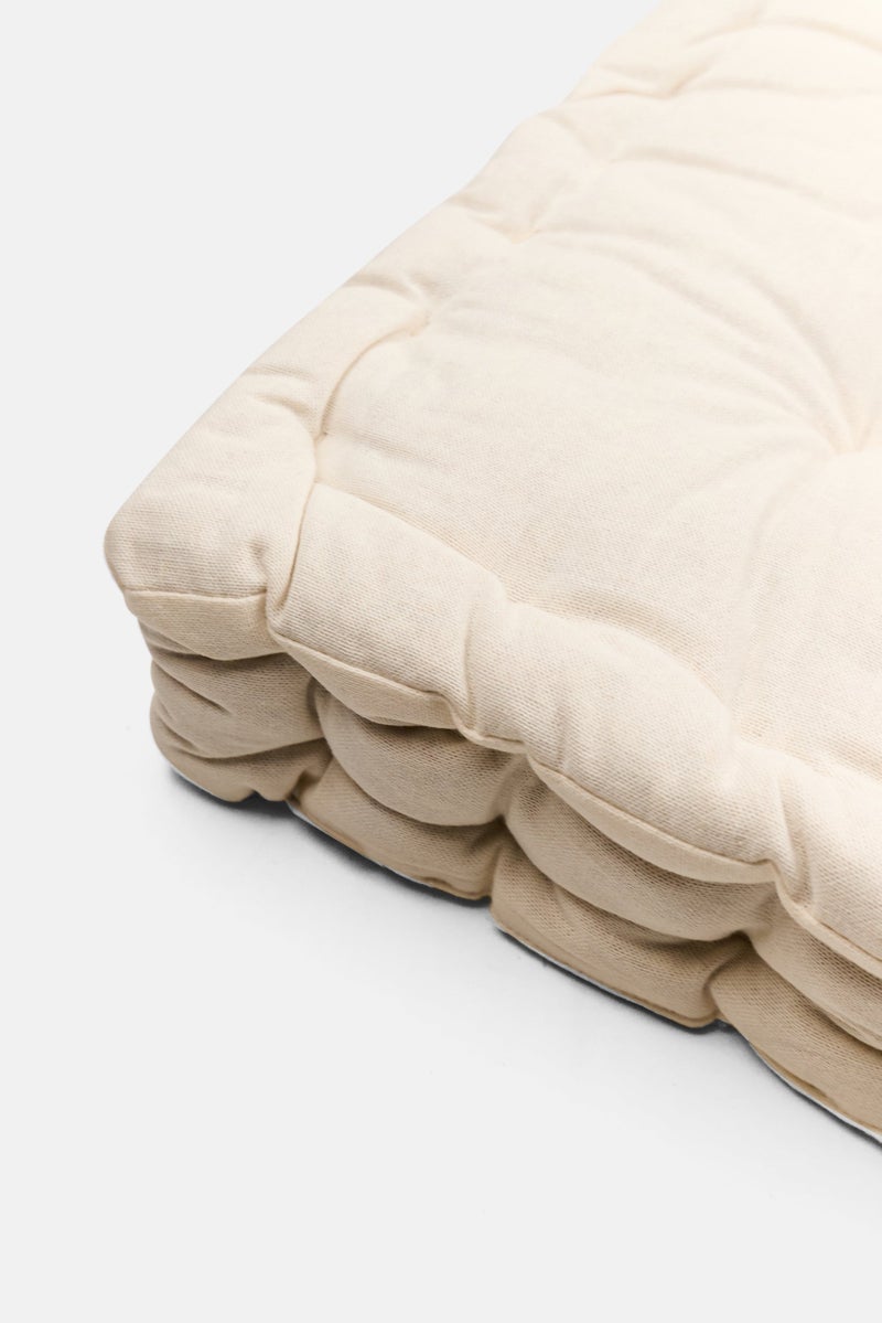 Muy Mucho Organic Cotton Cushion With Handle 40 x 40 cm, Off White  - Image 3