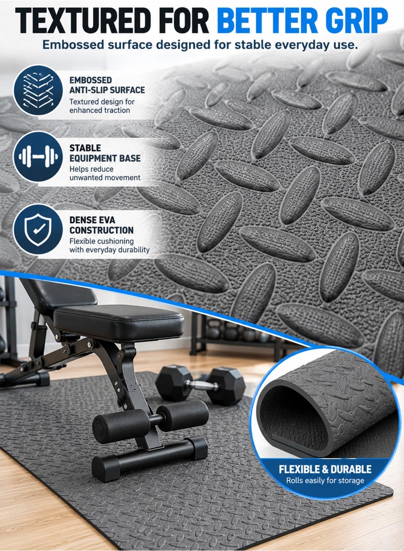 DBLEW Treadmill Mat, Roll-Up Shock-Absorbing and Noise-Reducing Floor Protection Mat - Image 3