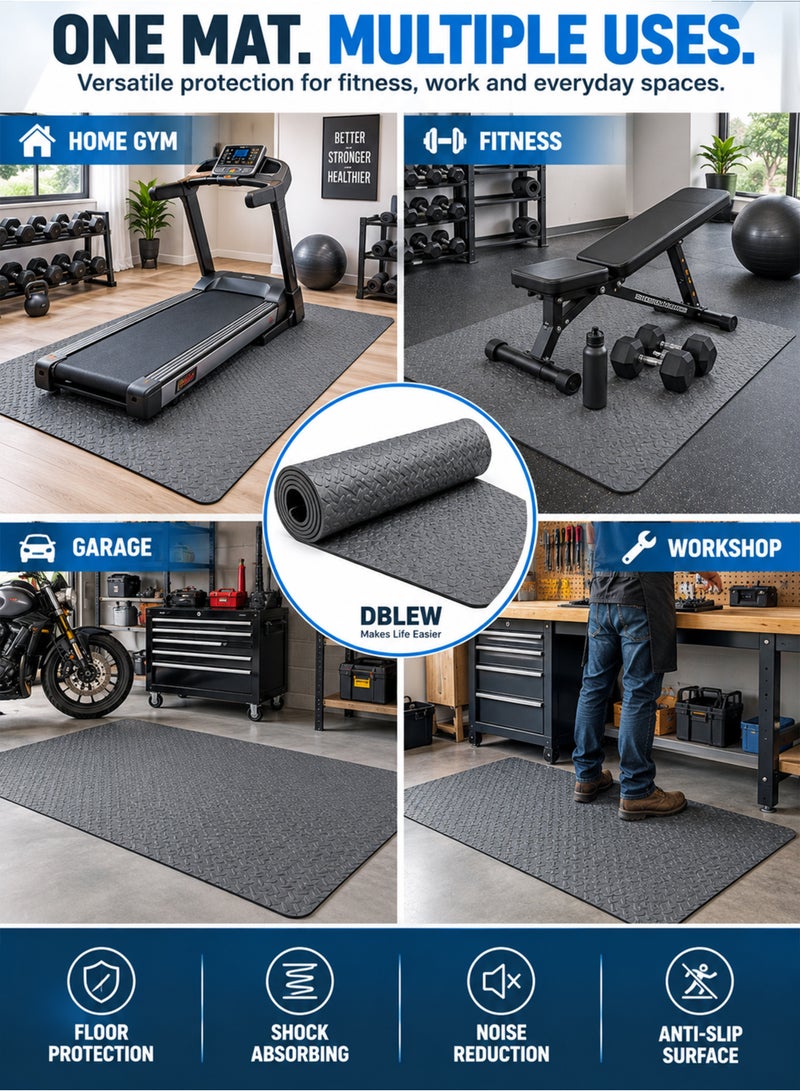 DBLEW Treadmill Mat, Roll-Up Shock-Absorbing and Noise-Reducing Floor Protection Mat - Image 5