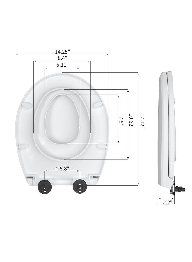 RT مقعد مرحاض دائري R&T مع مقعد تدريب على استخدام المرحاض مدمج، مقعد للأطفال يغلق ببطء يناسب البالغين والأطفال، سهل التركيب والتنظيف - Image 4