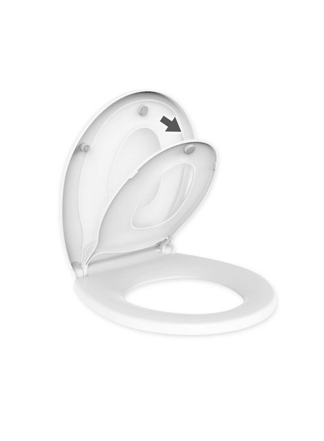 RT مقعد مرحاض دائري R&T مع مقعد تدريب على استخدام المرحاض مدمج، مقعد للأطفال يغلق ببطء يناسب البالغين والأطفال، سهل التركيب والتنظيف - Image 1