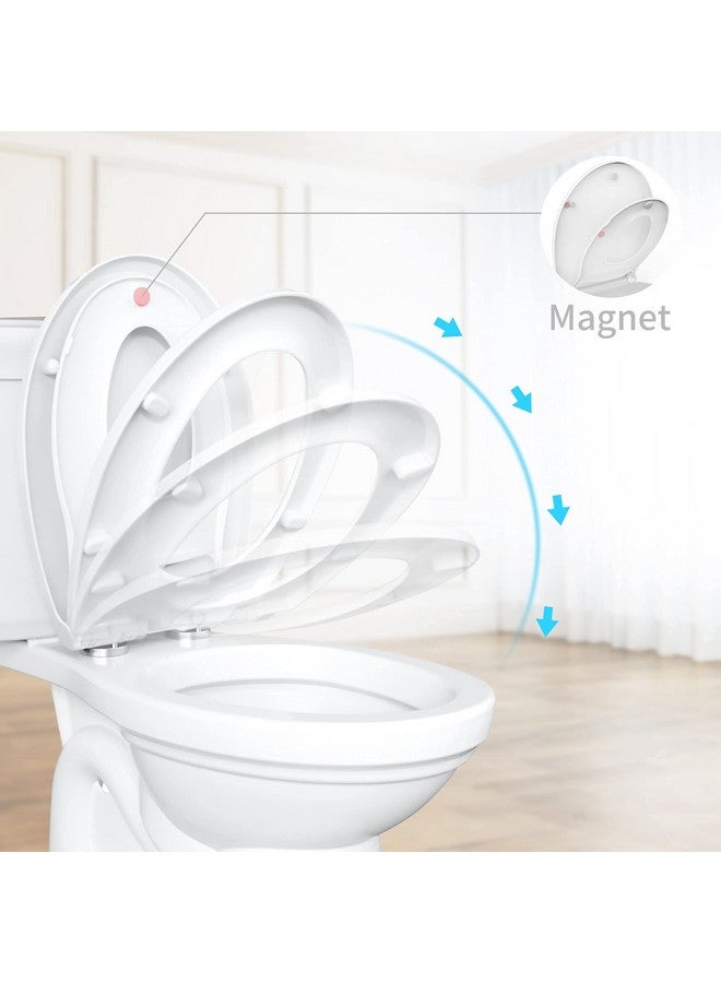 RT مقعد مرحاض دائري R&T مع مقعد تدريب على استخدام المرحاض مدمج، مقعد للأطفال يغلق ببطء يناسب البالغين والأطفال، سهل التركيب والتنظيف - Image 5