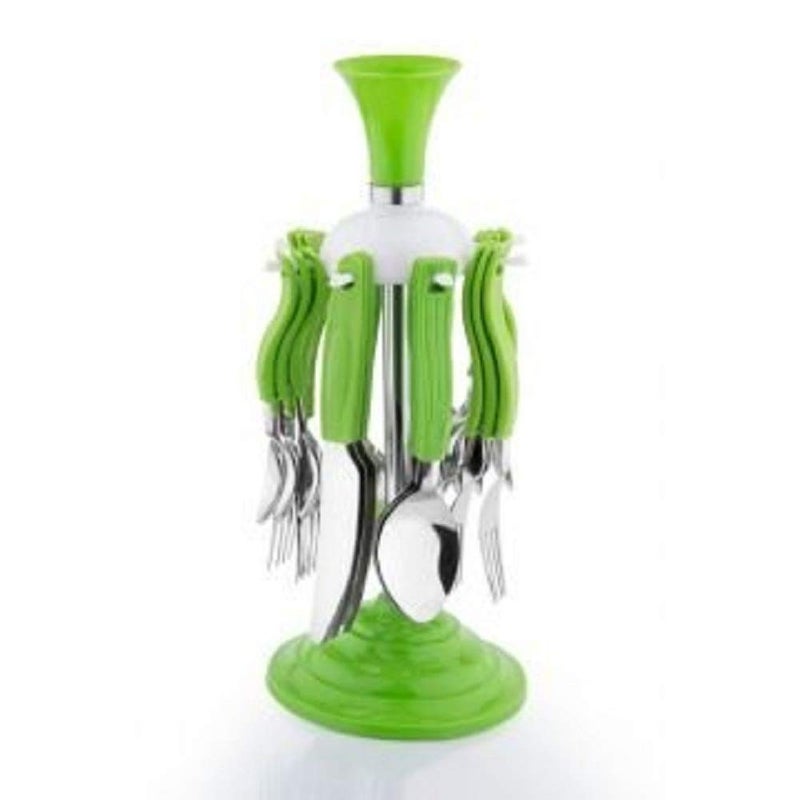 SEASPIRIT Cutlery Set Super Stainless Steel 24 Pieces Brown Cutlery Set with Stand Holder for Spoon and Fork Super Set - Image 5