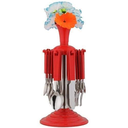 SEASPIRIT Cutlery Set Super Stainless Steel 24 Pieces Brown Cutlery Set with Stand Holder for Spoon and Fork Super Set - Image 3