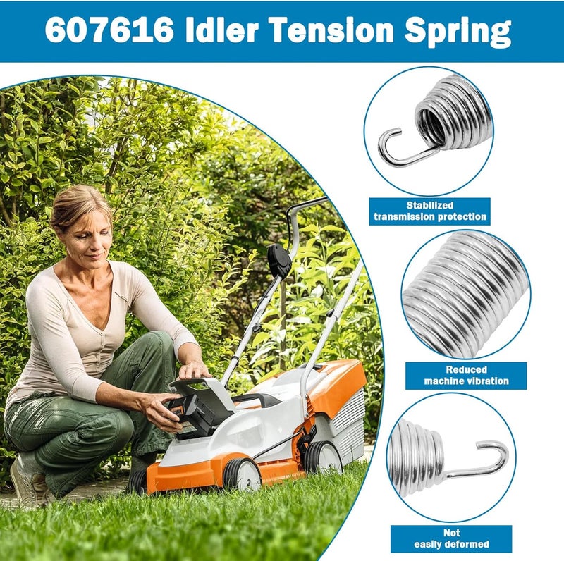 SuperDi 607616 1 x 6.75 Deck Idler Tension Spring Compatible with Hustler Raptor Fastrak/Zero Turn Lawn Mower 607616 122388 604291 - Image 3