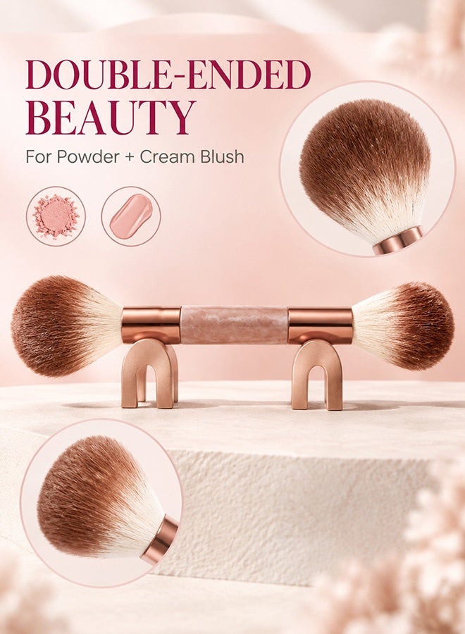 Professional double-ended makeup brush: one end for contouring, the other for blush - Image 3