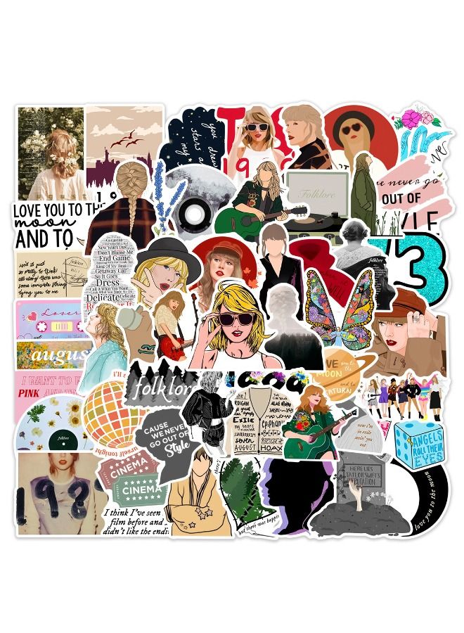 50PCS Taylor Swift Stickers, Legendary Singer Sticker, Waterproof Stickers for Laptop,Skateboard, Water Bottles,Computer,Phone,Guitar, Stickers for Kids Teens Adult - Image 1