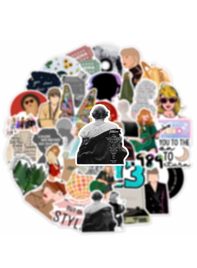 50PCS Taylor Swift Stickers, Legendary Singer Sticker, Waterproof Stickers for Laptop,Skateboard, Water Bottles,Computer,Phone,Guitar, Stickers for Kids Teens Adult - Image 4