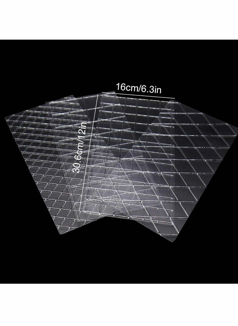 KASTWAVE - Transparent Cake Fondant Impression Mat, Baking Decoration Tools,Square Diamond Grid Border Vine Lace Texture Embossed Mat for Decorating - Image 1