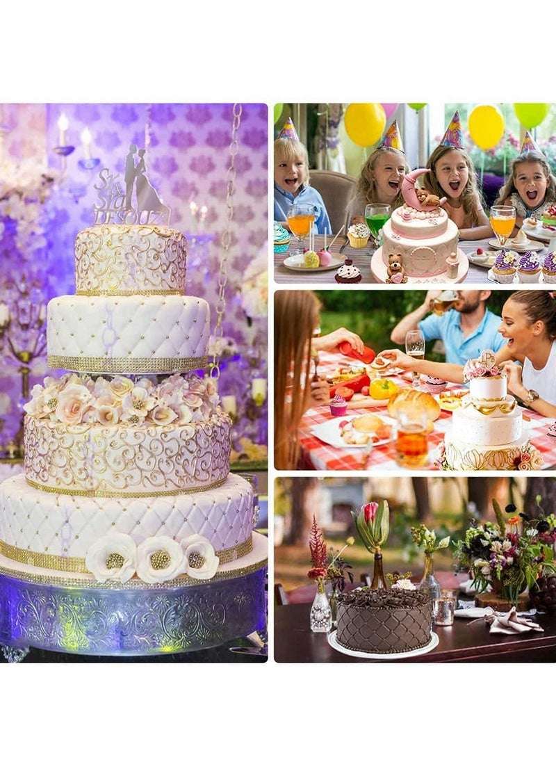 KASTWAVE - Transparent Cake Fondant Impression Mat, Baking Decoration Tools,Square Diamond Grid Border Vine Lace Texture Embossed Mat for Decorating - Image 1