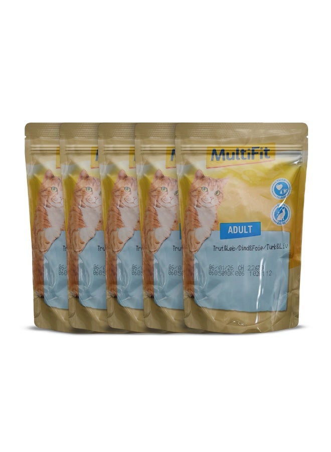 MultiFit Adult Cat Jelly Duo Fish & Classic Mix Pouch 100 gm with turkey and liver - Image 2