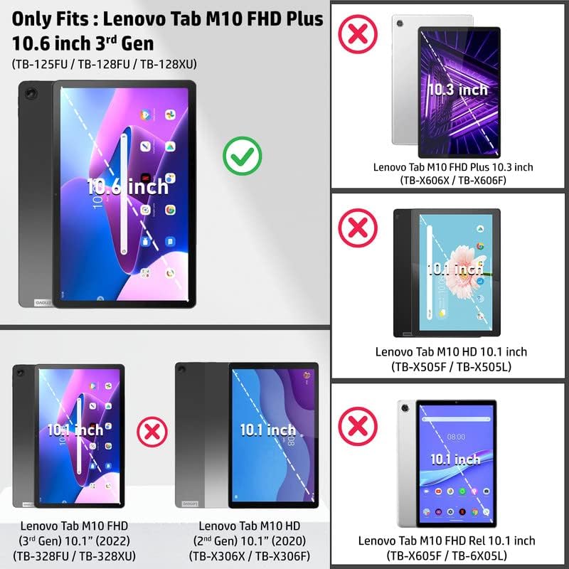 PROTECTERR حماية شاشة غير قابلة للكسر لجهاز Lenovo Tab M10 FHD Plus الجيل الثالث 10.61 بوصة - مضادة للخدوش، مقاومة للبقع، واضحة بدقة HD، خالية من الفقاعات - حماية متميزة (ليست زجاج مقسى) - Image 2