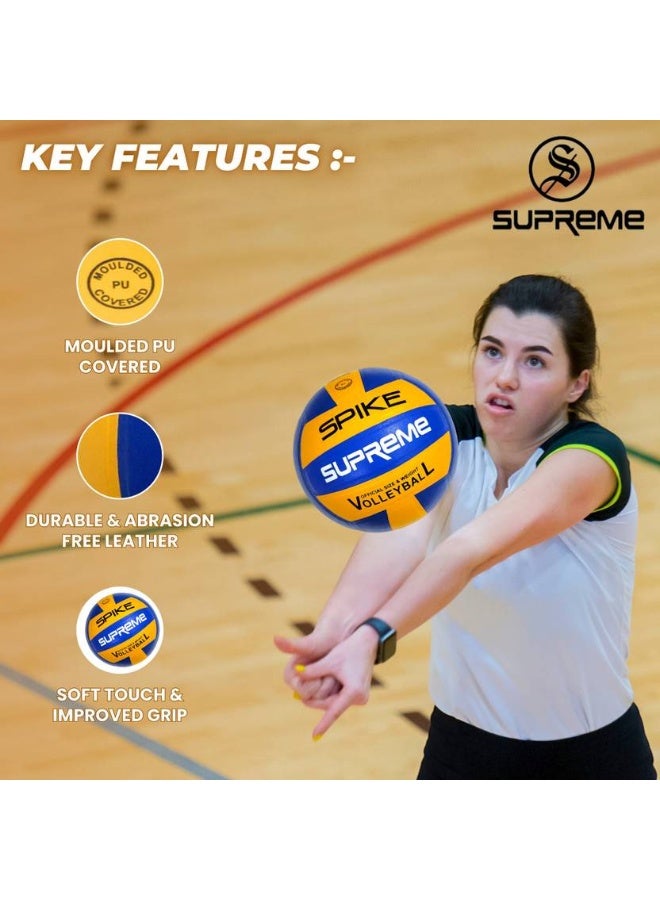 SUPREME Supreme Spike Volleyball - Size: 4  (Standard, Pack of 1, Yellow, Blue) - Image 2
