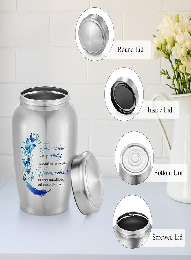 SOITIS Large Urns for Ashes Adult Male Female-Decorative Urns, Stainless Steel Funeral Keepsake for Ashes Remains Cremation Urn for Human Ashes for Women Man Hold Up to 150 Cubic Inch - Image 4