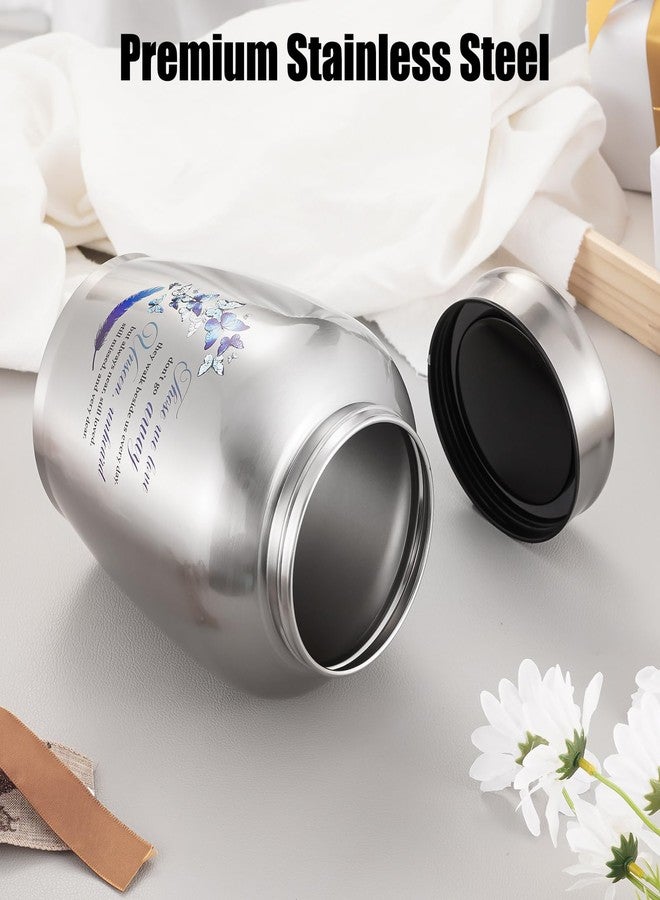 SOITIS Large Urns for Ashes Adult Male Female-Decorative Urns, Stainless Steel Funeral Keepsake for Ashes Remains Cremation Urn for Human Ashes for Women Man Hold Up to 150 Cubic Inch - Image 5