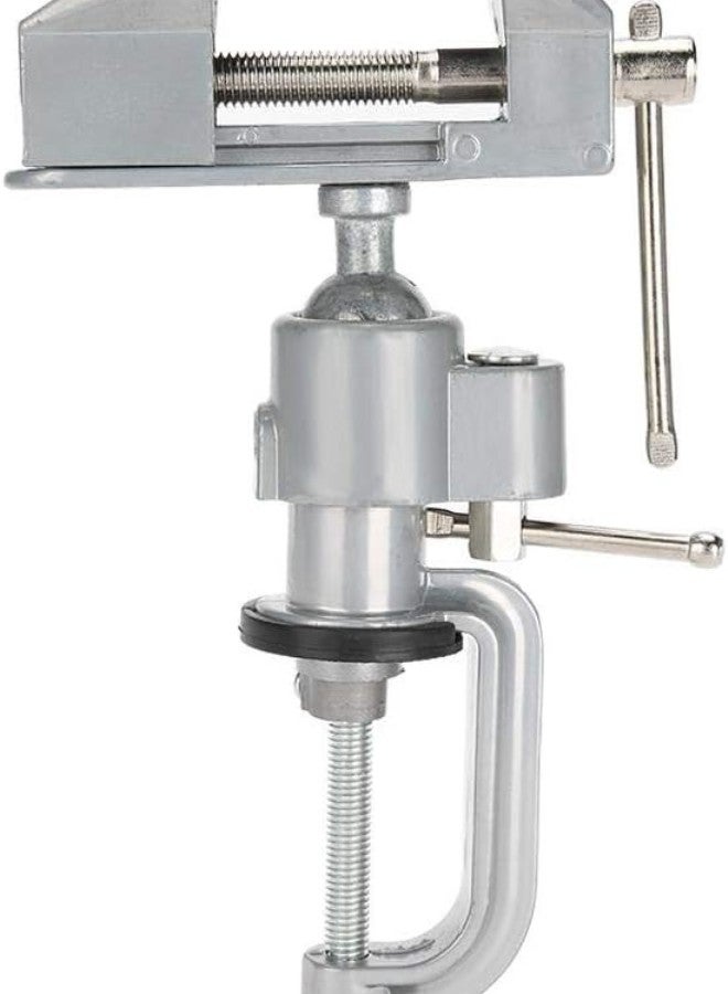 klarako Mini Table/Bench Vise, Aluminum Alloy Rotation 360-degree Small Table Vise Univeral Table Bench Clamp Jewelry DIY Repair Tools For Small Work, Crafts, Arts, Detailing, Woodworking - Image 1